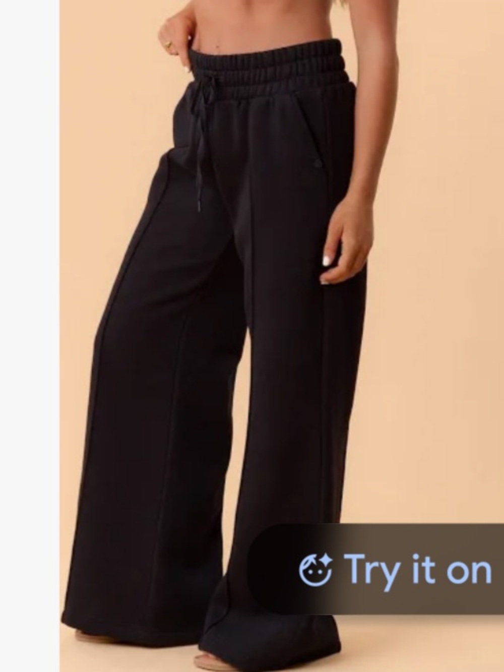 JoyLab Black High-Rise Wide Leg Sweatpants